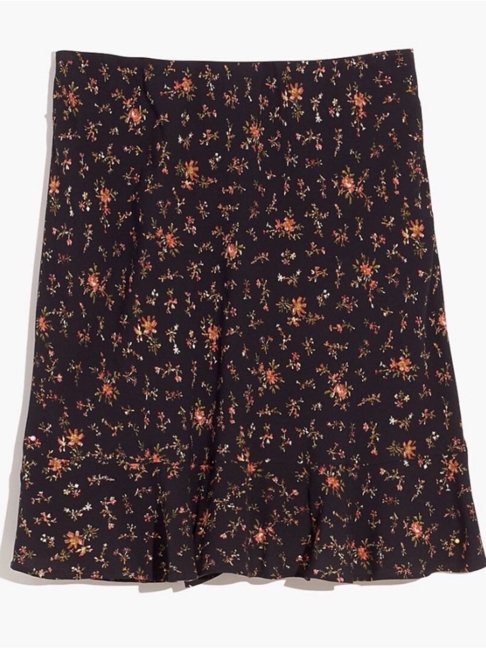 Madewell Flounce-Hem Mini Slip Skirt in Fresh Springs Sz. 6